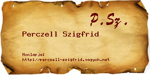 Perczell Szigfrid névjegykártya